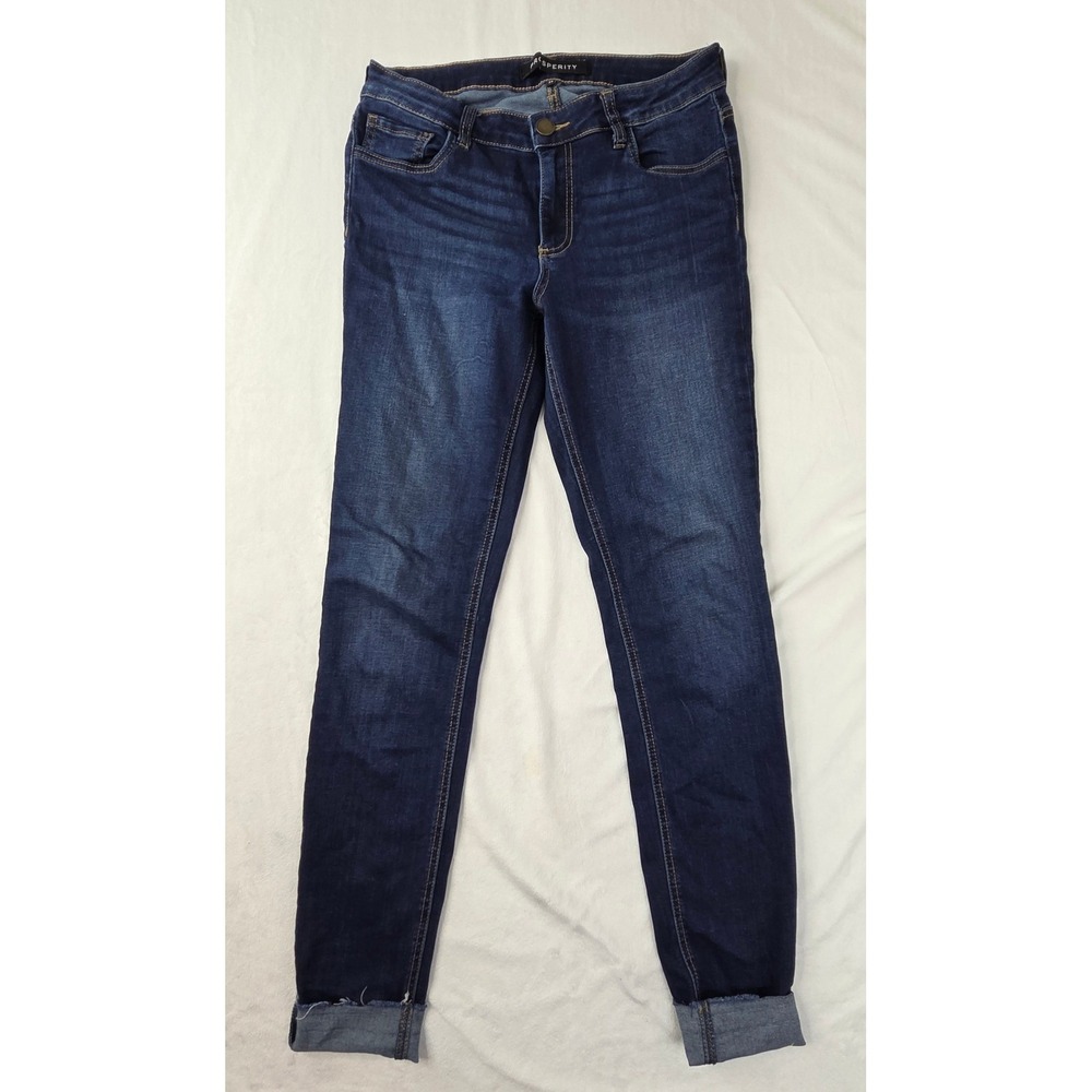 Prosperity Jeans Women 29 Blue Raw Hem Skinny Denim Casual Excellent